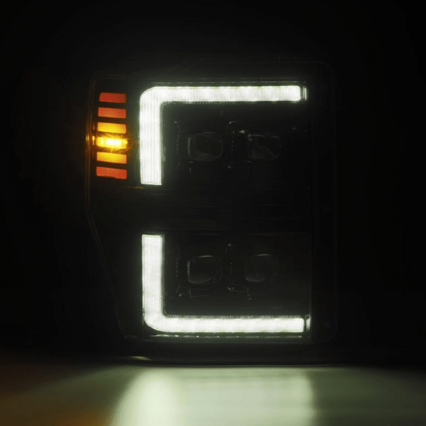 AlphaRex 880311 Nova - Series Alpha - Black LED Projector Headlights - Southern Diesel Supply