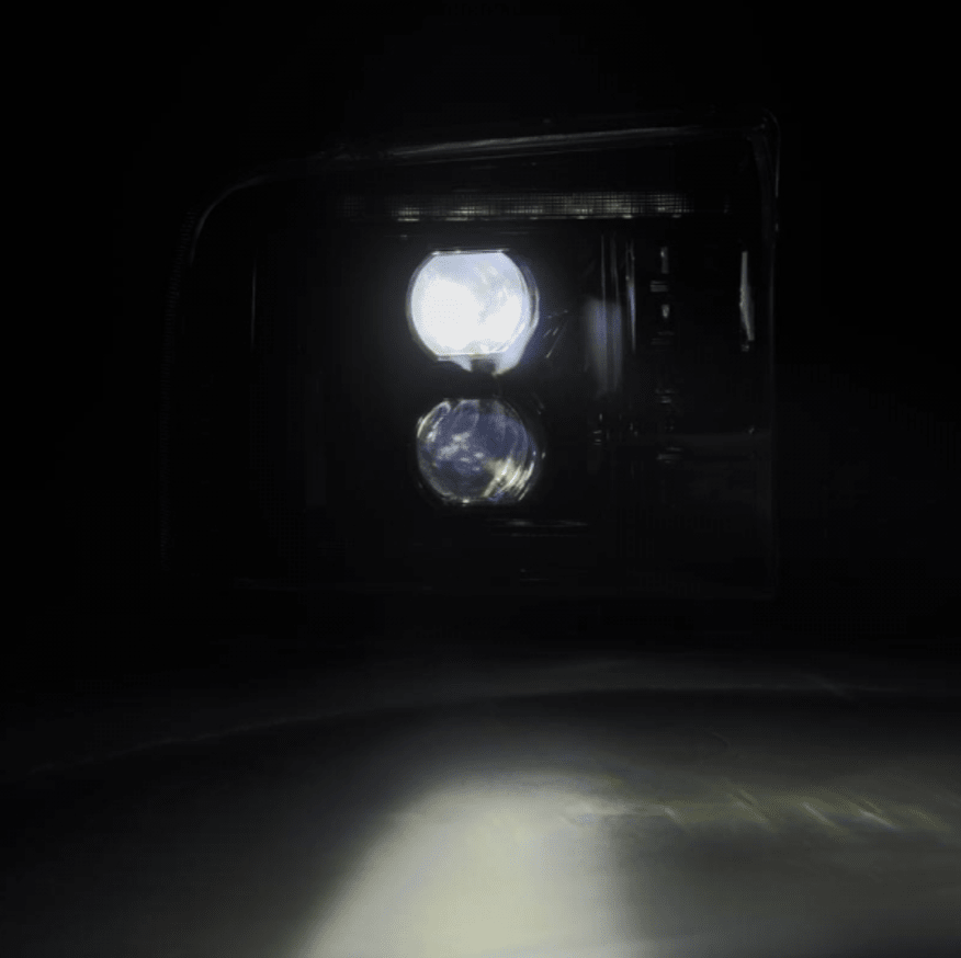 AlphaRex 880316 Luxx - Series Alpha - Black LED Projector Headlights - Southern Diesel Supply
