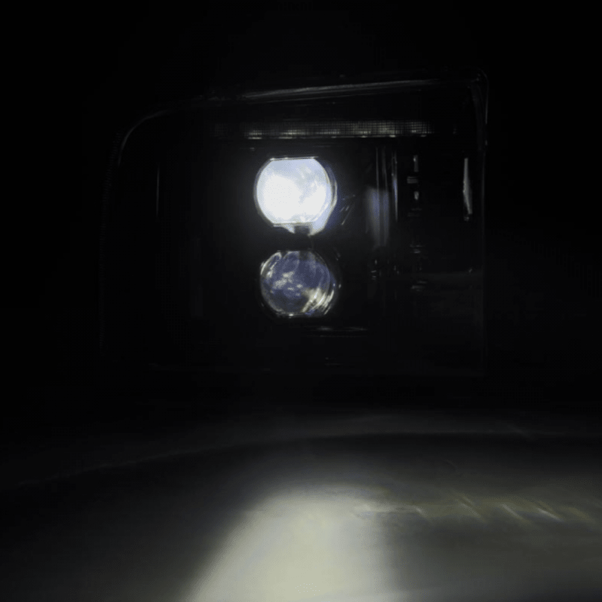AlphaRex 880317 Luxx - Series Black LED Projector Headlights - Southern Diesel Supply