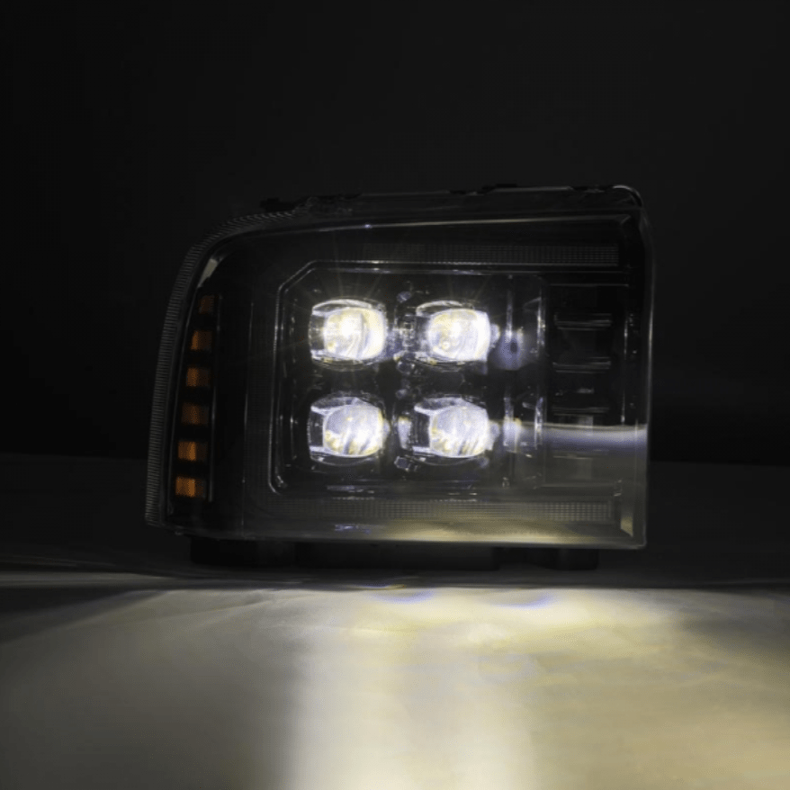 AlphaRex 880318 Nova - Series Alpha - Black LED Projector Headlights - Southern Diesel Supply