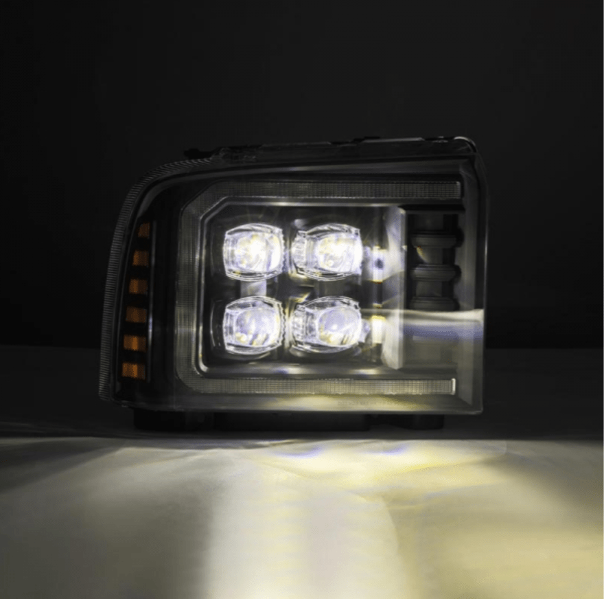AlphaRex 880319 Nova - Series Black LED Projector Headlights - Southern Diesel Supply