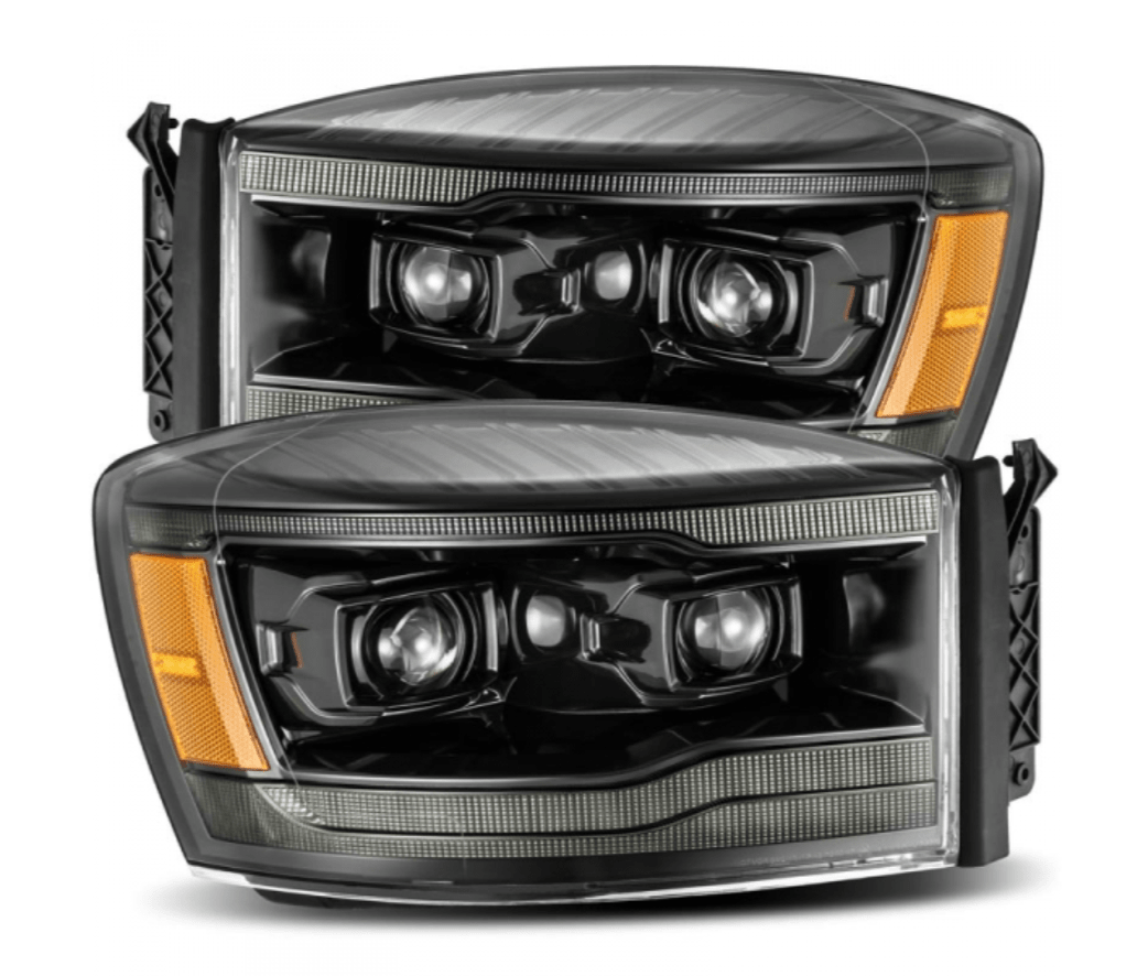 AlphaRex 880533 Luxx - Series Alpha - Black LED Projector Headlights - Southern Diesel Supply