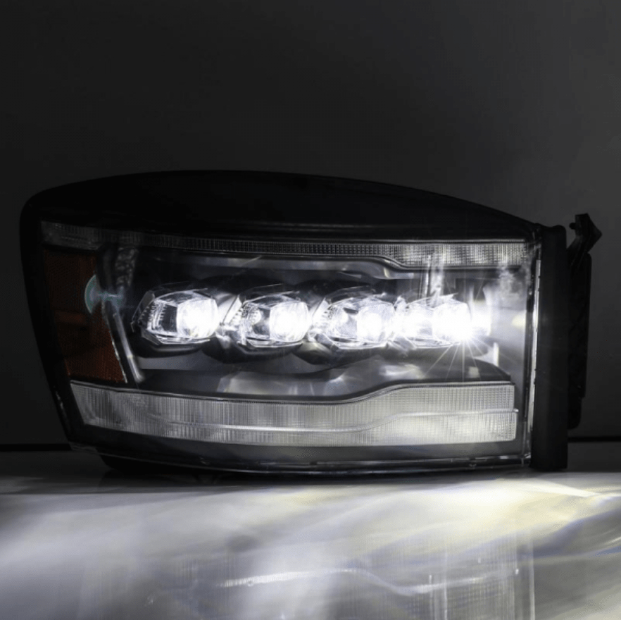 AlphaRex 880536 Nova - Series Matte Black LED Projector Headlights - Southern Diesel Supply