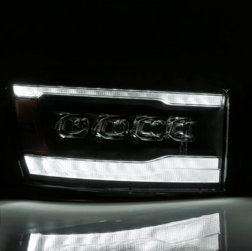 AlphaRex 880536 Nova - Series Matte Black LED Projector Headlights - Southern Diesel Supply