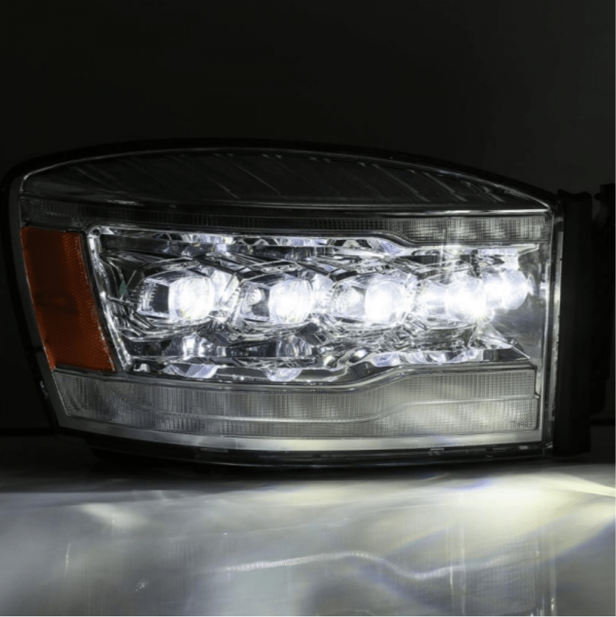 AlphaRex 880537 Nova - Series Chrome LED Projector Headlights - Southern Diesel Supply