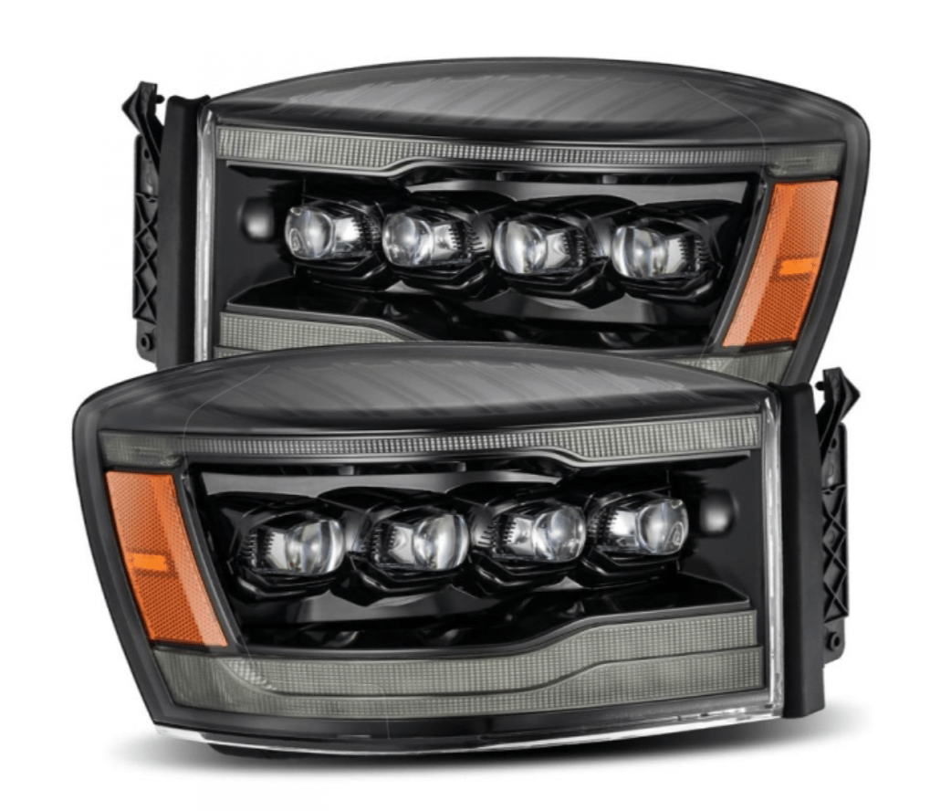 AlphaRex 880538 Nova - Series Gloss Black LED Projector Headlights - Southern Diesel Supply