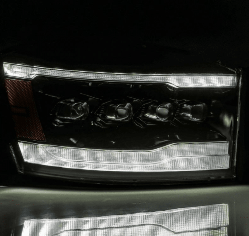 AlphaRex 880538 Nova - Series Gloss Black LED Projector Headlights - Southern Diesel Supply