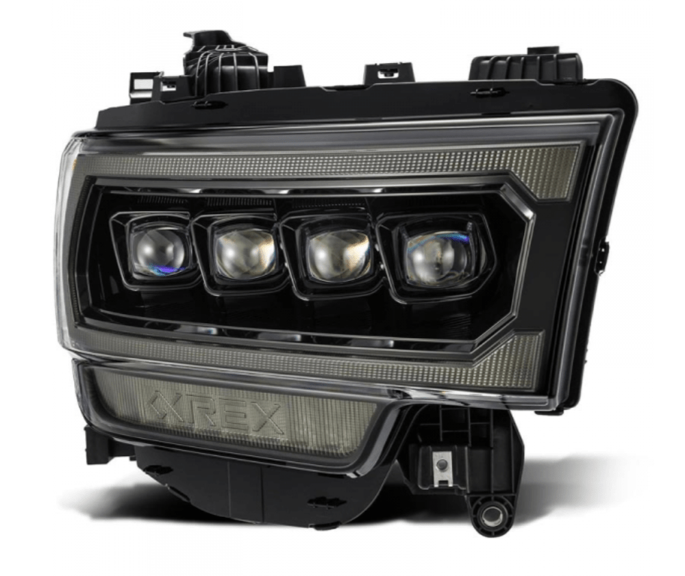 AlphaRex 880552 Nova - Series Alpha Black LED Projector Headlights (2019 - 2024 Cummins) - Southern Diesel Supply