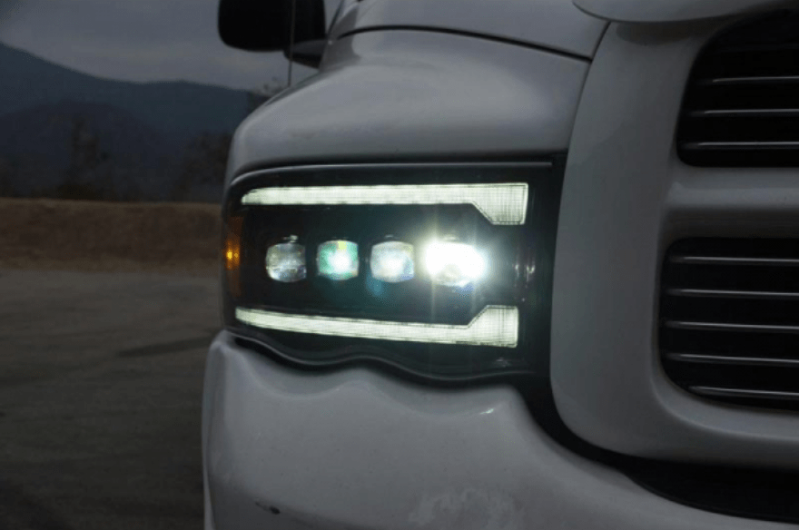 AlphaRex 880566 Nova - Series Alpha - Black LED Projector Headlights - Southern Diesel Supply