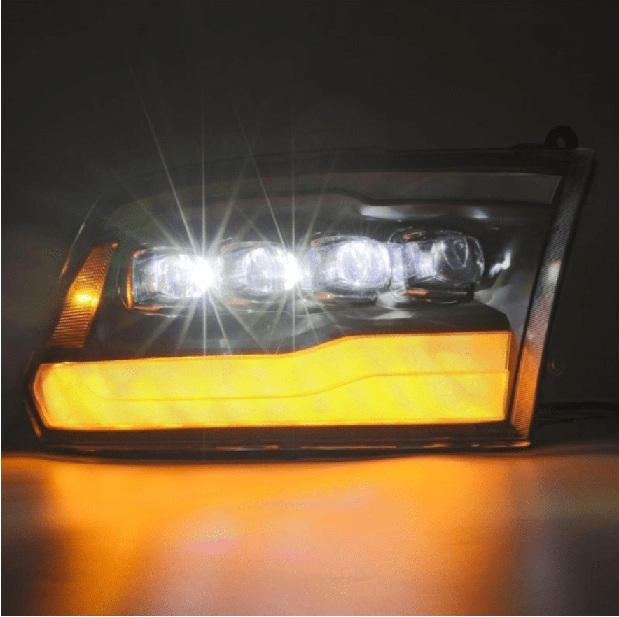 AlphaRex 880590 Nova - Series Gloss Black LED Projector Headlights - Southern Diesel Supply