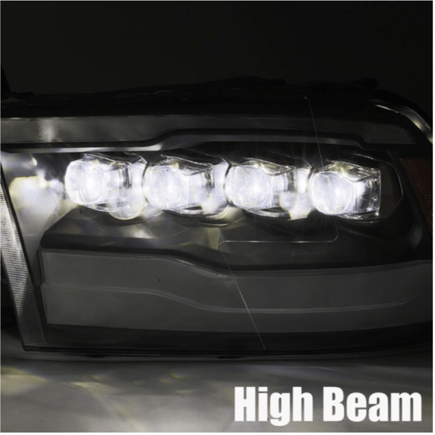 AlphaRex 880590 Nova - Series Gloss Black LED Projector Headlights - Southern Diesel Supply