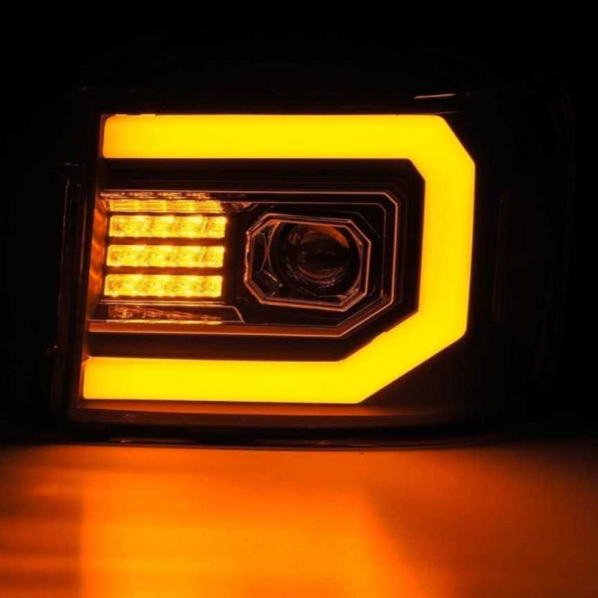 AlphaRex 880605 Pro - Series Jet Black Projector Headlights - Southern Diesel Supply