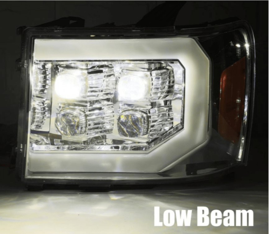 AlphaRex 880607 Nova - Series Chrome LED Projector Headlights - Southern Diesel Supply