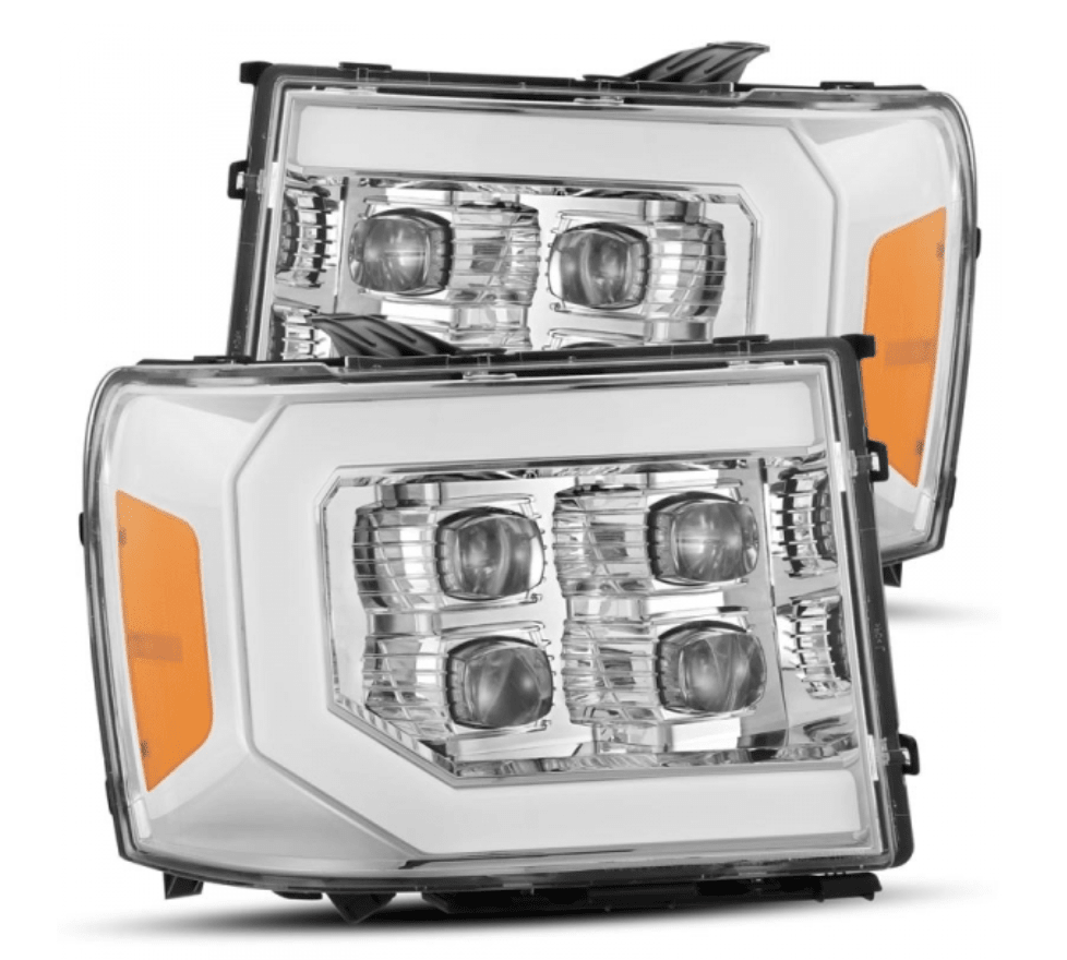 AlphaRex 880607 Nova - Series Chrome LED Projector Headlights - Southern Diesel Supply