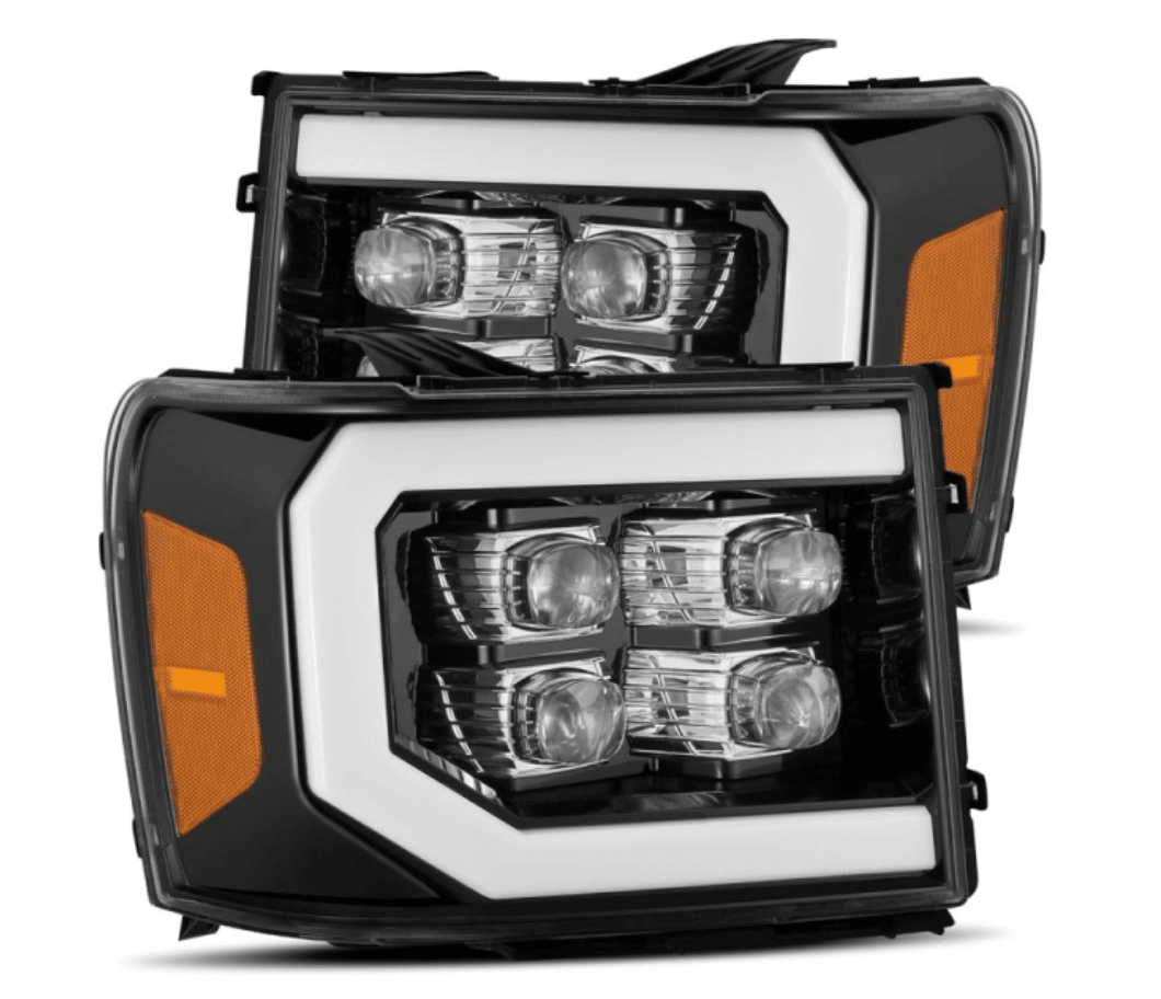 AlphaRex 880608 Nova - Series Matte Black LED Projector Headlights - Southern Diesel Supply