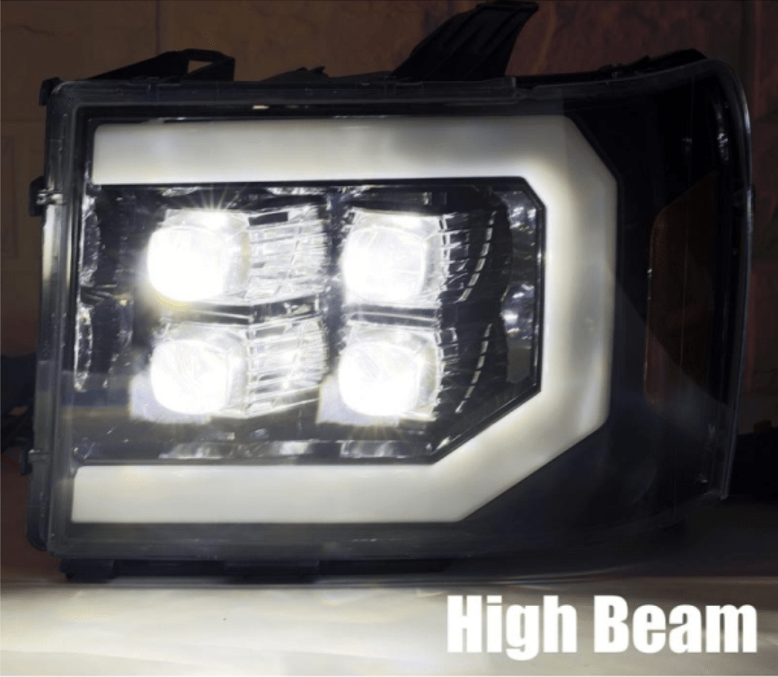 AlphaRex 880608 Nova - Series Matte Black LED Projector Headlights - Southern Diesel Supply