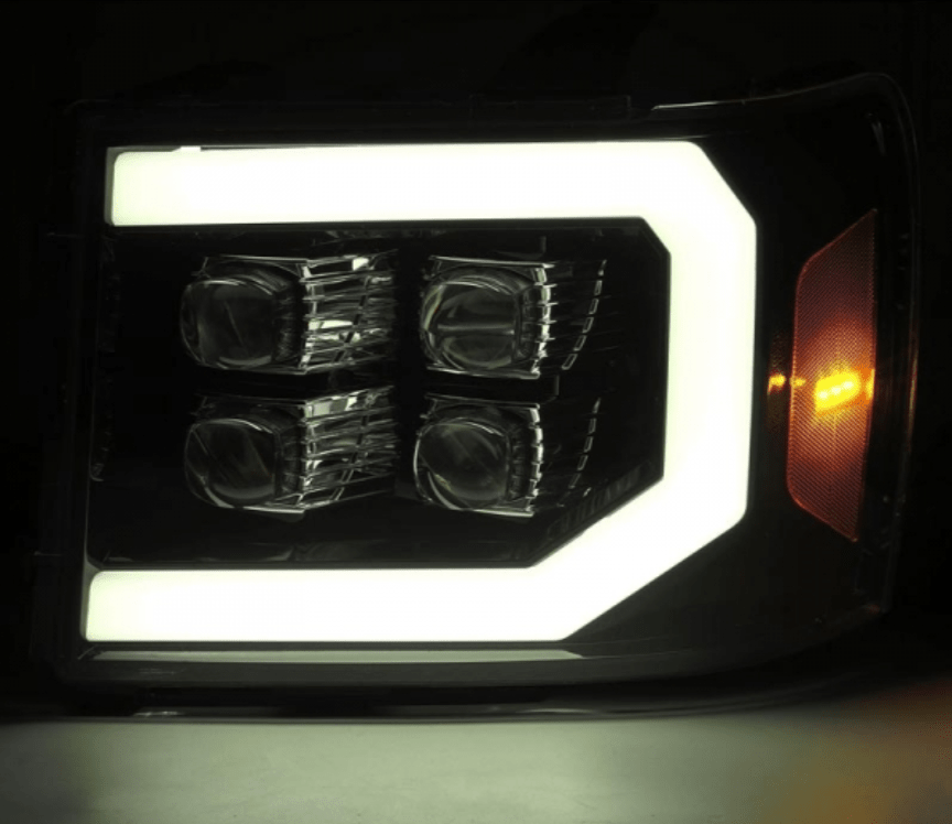 AlphaRex 880608 Nova - Series Matte Black LED Projector Headlights - Southern Diesel Supply