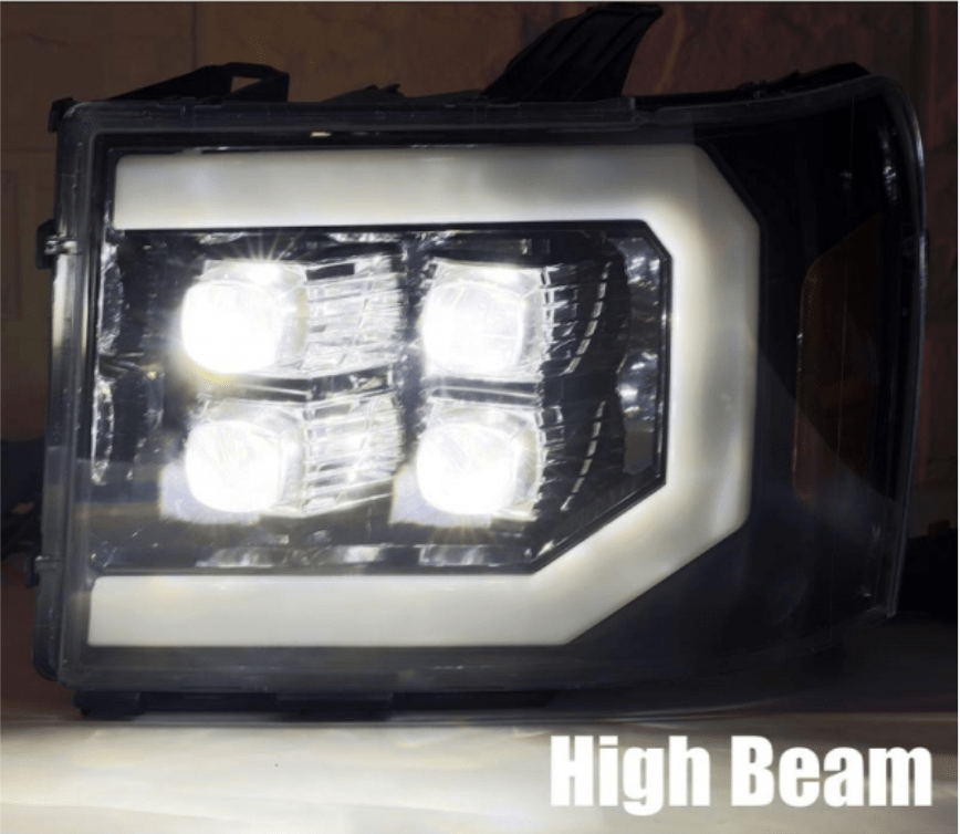 AlphaRex 880609 Nova - Series Gloss Black LED Projector Headlights - Southern Diesel Supply