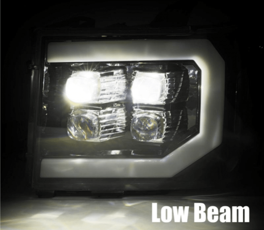 AlphaRex 880609 Nova - Series Gloss Black LED Projector Headlights - Southern Diesel Supply