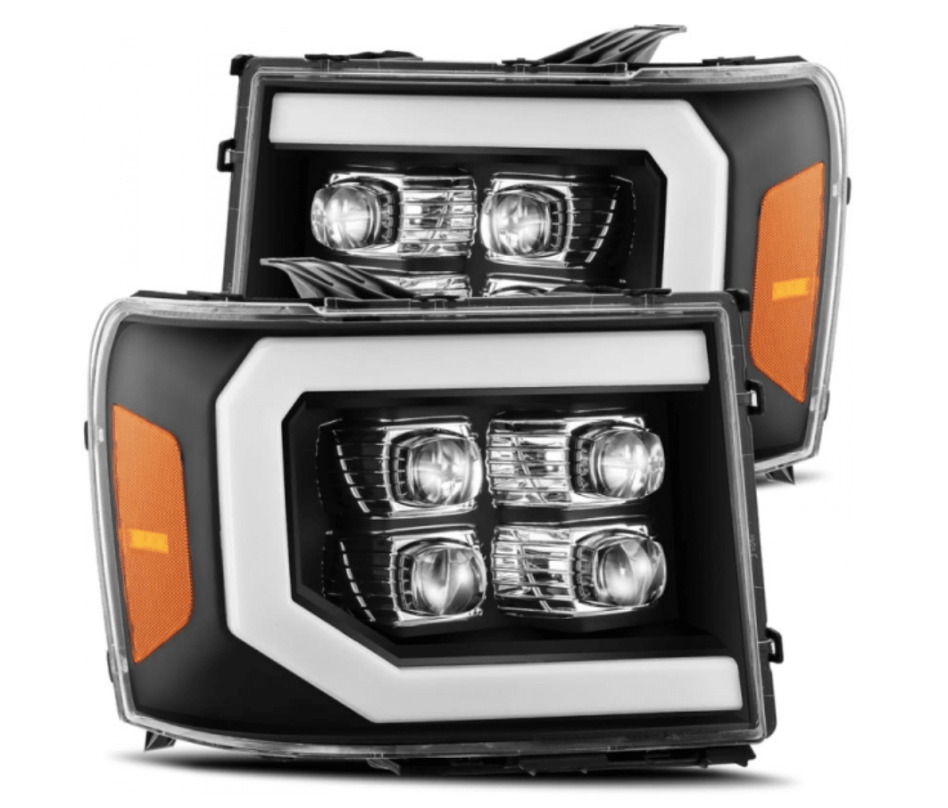 AlphaRex 880609 Nova - Series Gloss Black LED Projector Headlights - Southern Diesel Supply