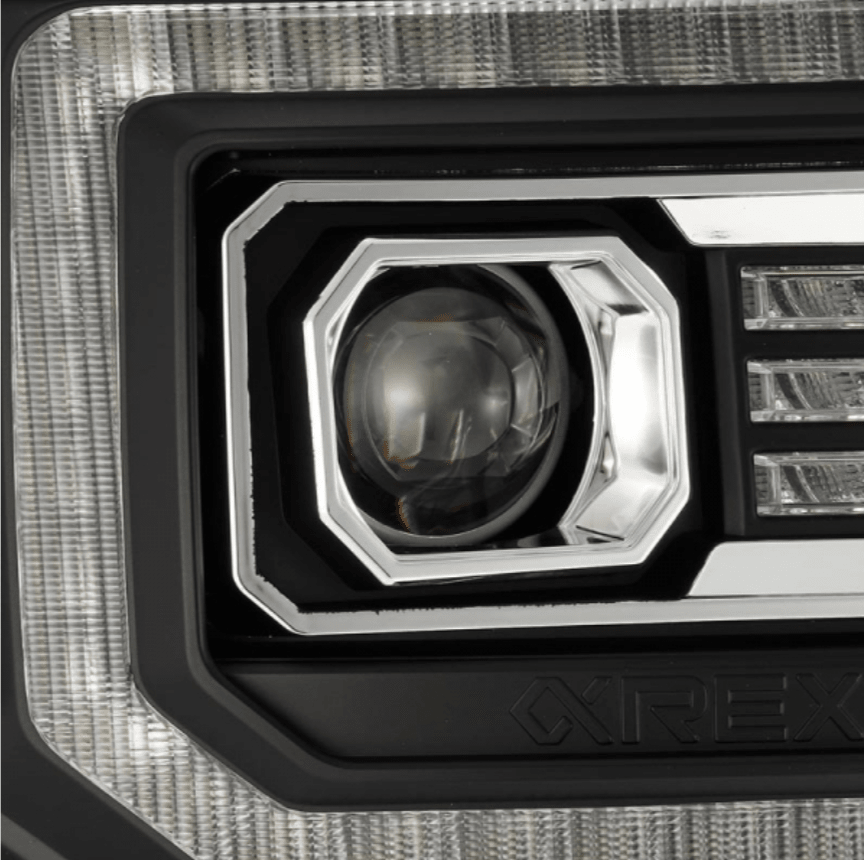 AlphaRex 880615 Luxx - Series Black LED Projector Headlights - Southern Diesel Supply