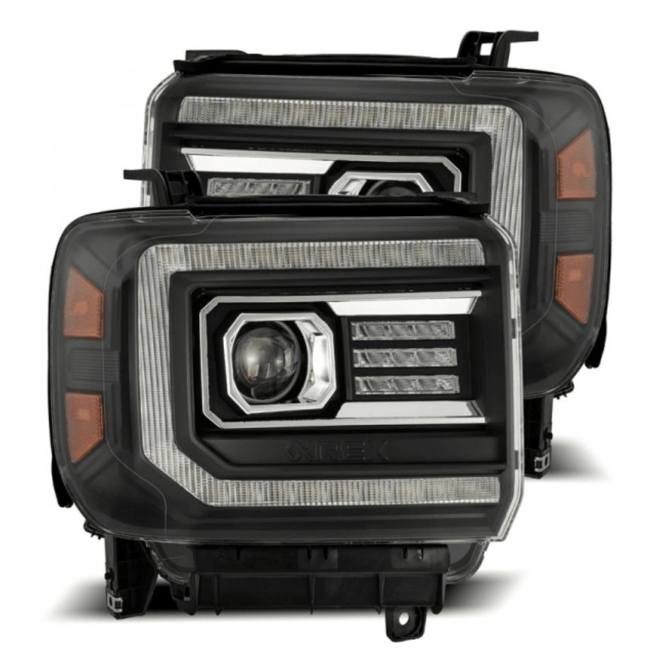 AlphaRex 880615 Luxx - Series Black LED Projector Headlights - Southern Diesel Supply