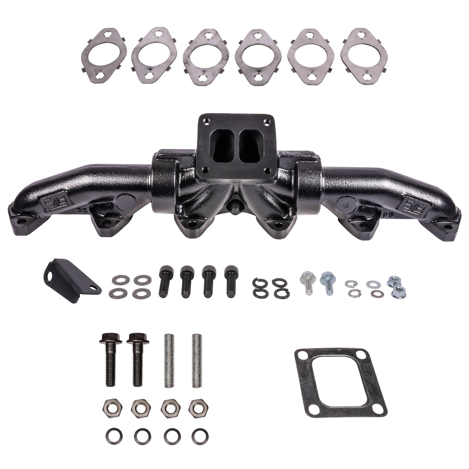 ATS Diesel Performance ATS 204 - 943 - 2218 Pulse Flow Exhaust Manifold Kit Fits 1998.5 - 2002 5.9L 24V Cummins 3 - Pc T4 With Gaskets Turbo Hardware - Southern Diesel Supply