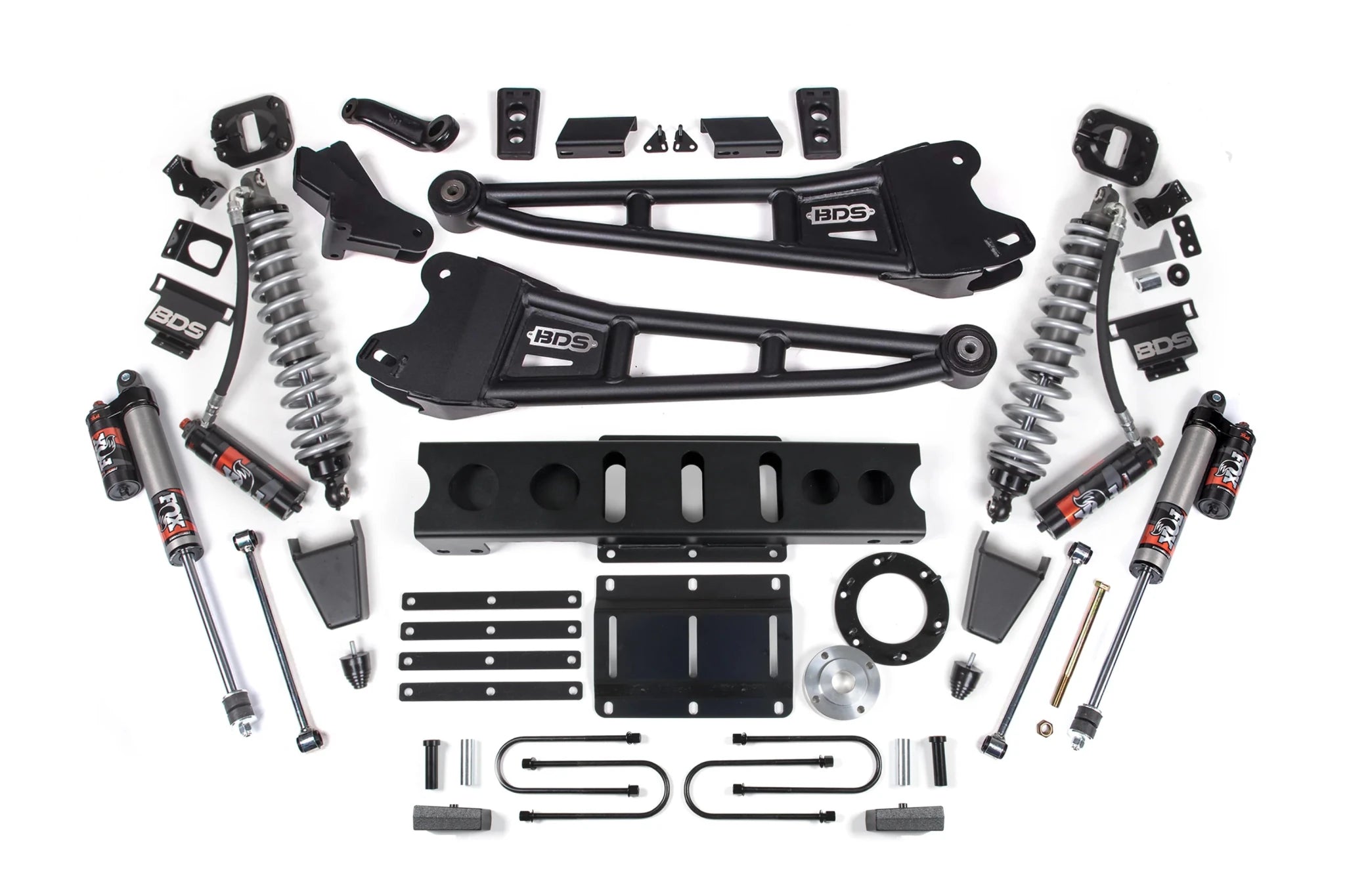 BDS Suspension 4 Inch Lift Kit FOX 2.5 Coil-Over Conversion (2013-2018 3500 6.7L Cummins 4WD) - Southern Diesel Supply