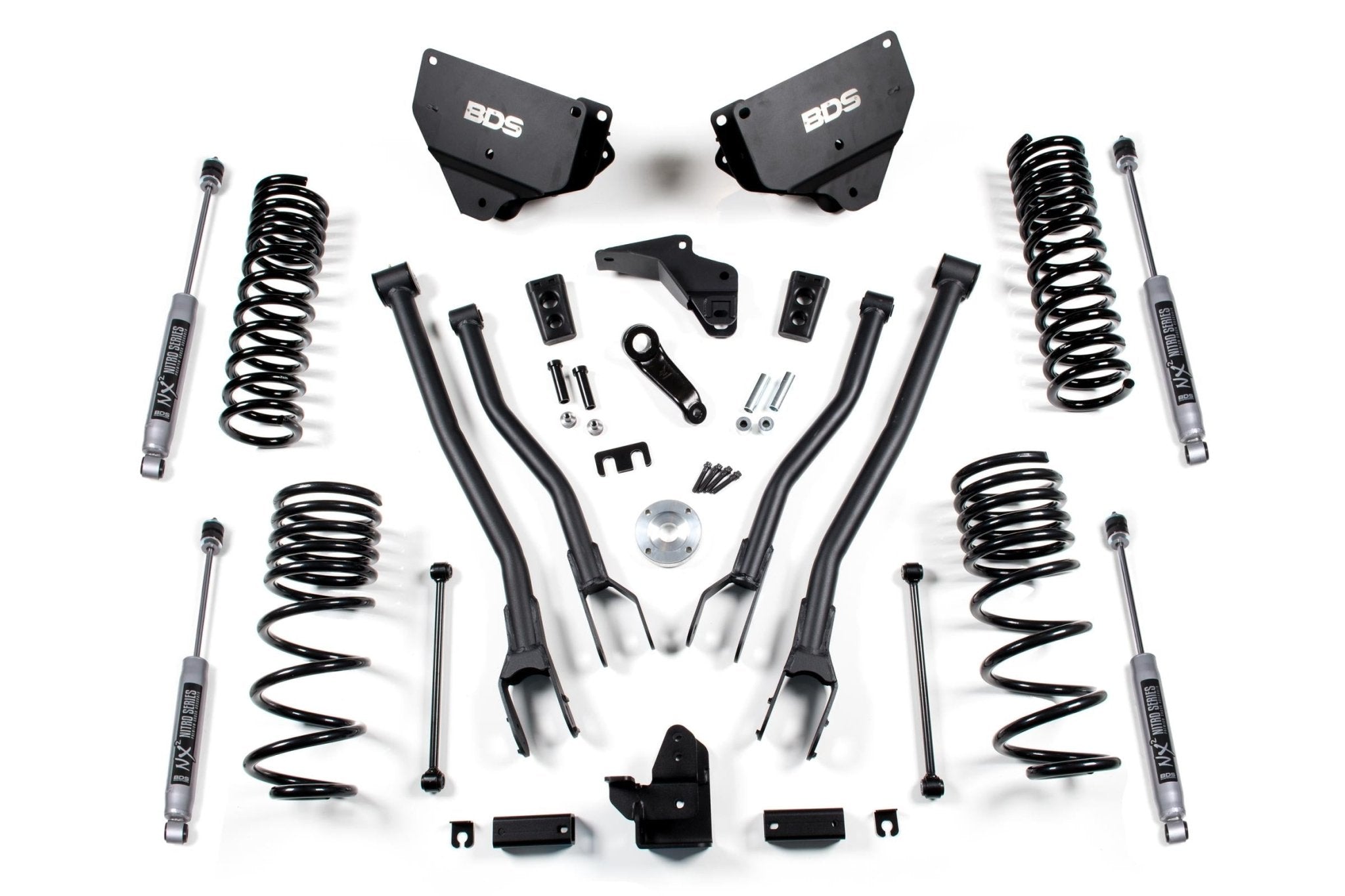 BDS Suspension 4 Inch Lift Kit w/ 4 - Link (2014 - 2018 2500 Cummins 4WD) - Southern Diesel Supply