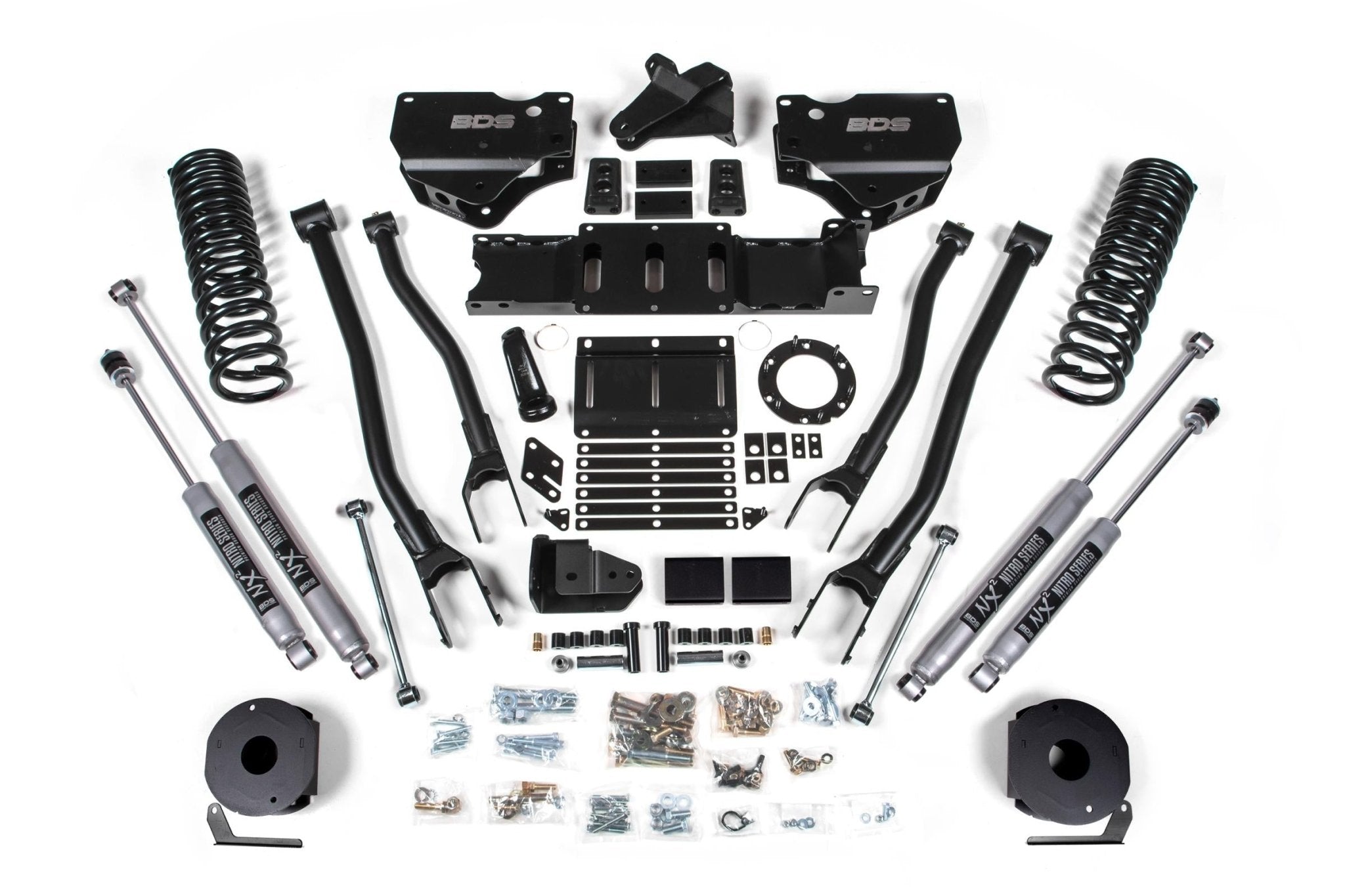 BDS Suspension 4 Inch Lift Kit w/ 4 - Link (2019 - 2024 2500 Cummins Rear Air Ride, 4WD) - Southern Diesel Supply