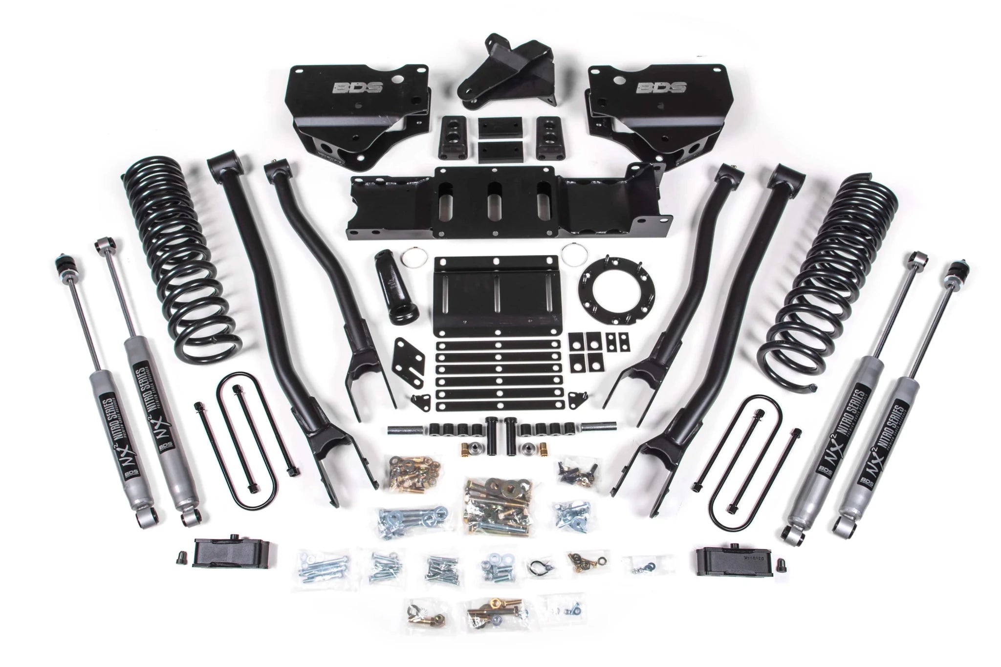 BDS Suspension 4 Inch Lift Kit w/ 4-Link (2019-2024 3500 6.7L Cummins 4WD) - Southern Diesel Supply