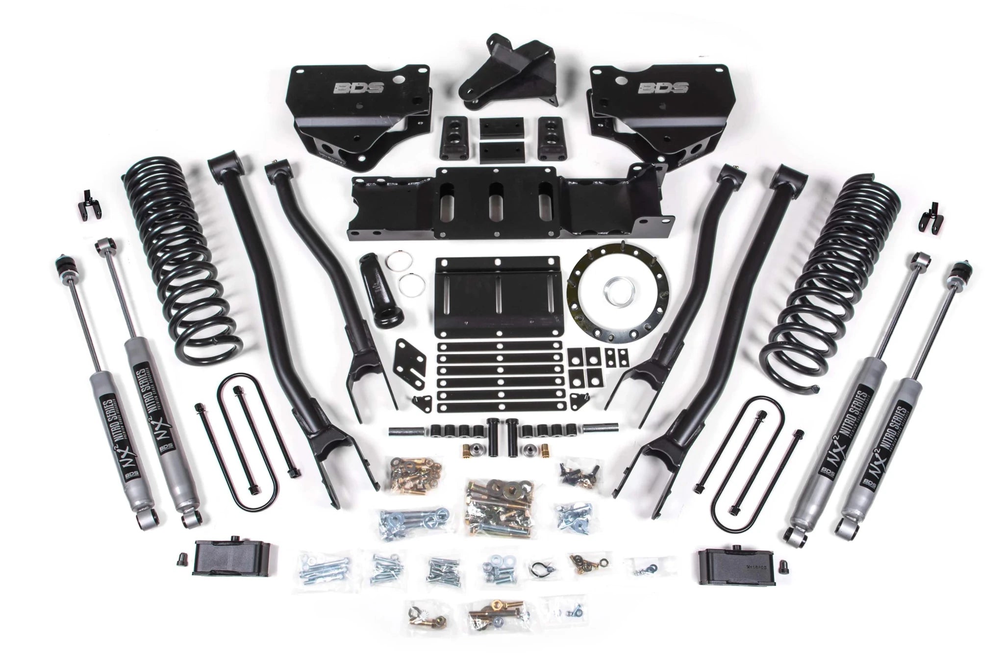 BDS Suspension 4 Inch Lift Kit w/ 4-Link (2019-2024 3500 6.7L Cummins 4WD) - Southern Diesel Supply