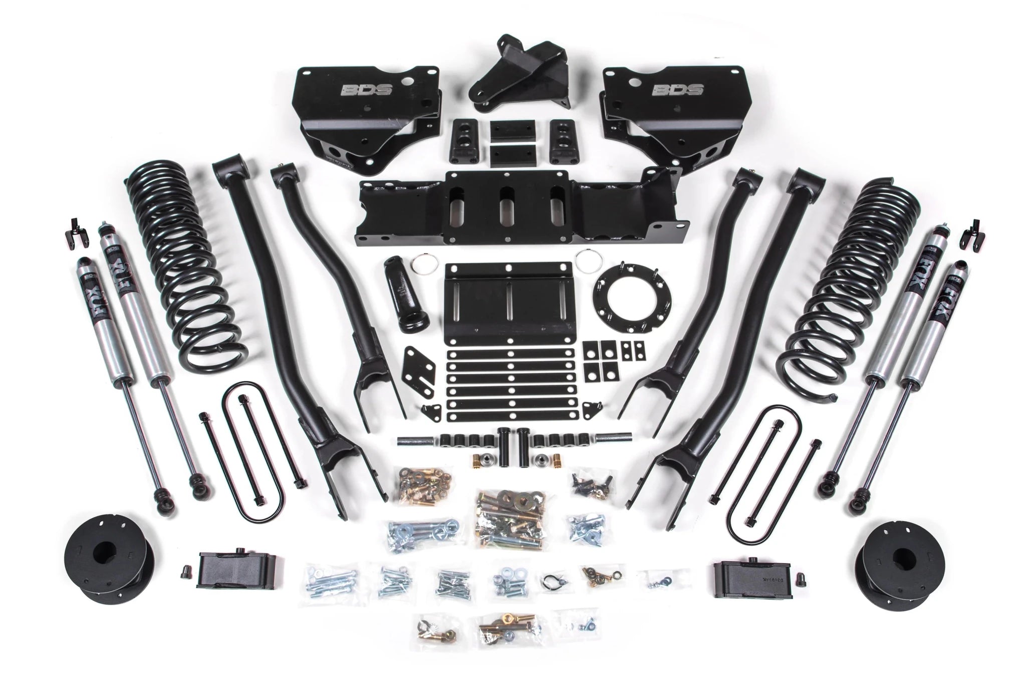 BDS Suspension 4 Inch Lift Kit w/ 4 - Link (2019 - 2024 3500 Cummins Rear Air Ride, 4WD) - Southern Diesel Supply