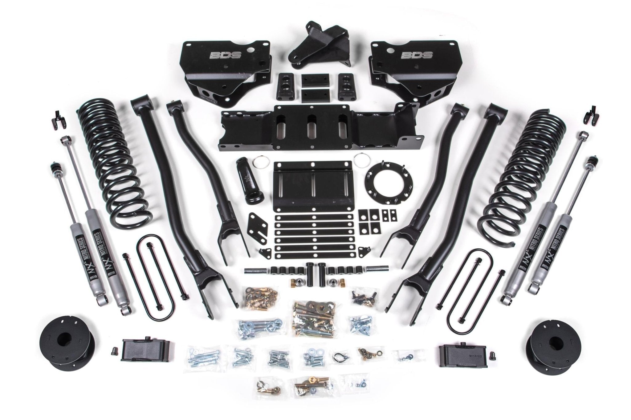 BDS Suspension 4 Inch Lift Kit w/ 4 - Link (2019 - 2024 3500 Cummins Rear Air Ride, 4WD) - Southern Diesel Supply