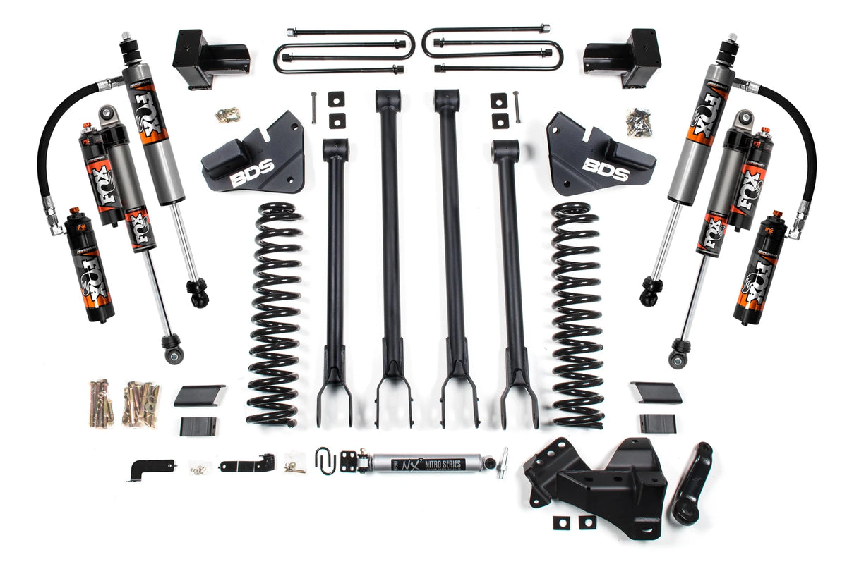 BDS Suspension 4 Inch Lift Kit w/ 4 - Link (2020 - 2022 Powerstroke DRW 4WD) - Southern Diesel Supply