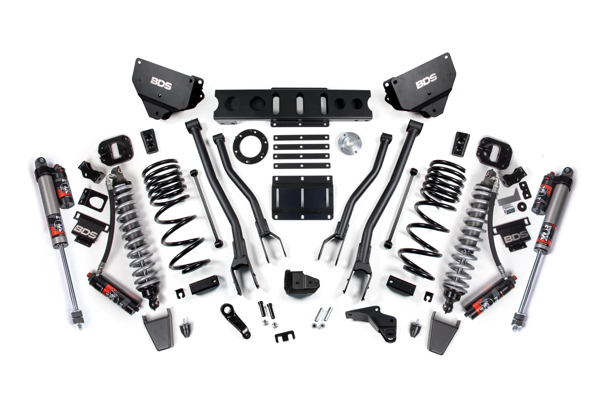 BDS Suspension 4 Inch Lift Kit w/ 4-Link FOX 2.5 Coil-Over Conversion (2014-2018 2500 6.7L Cummins 4WD) - Southern Diesel Supply