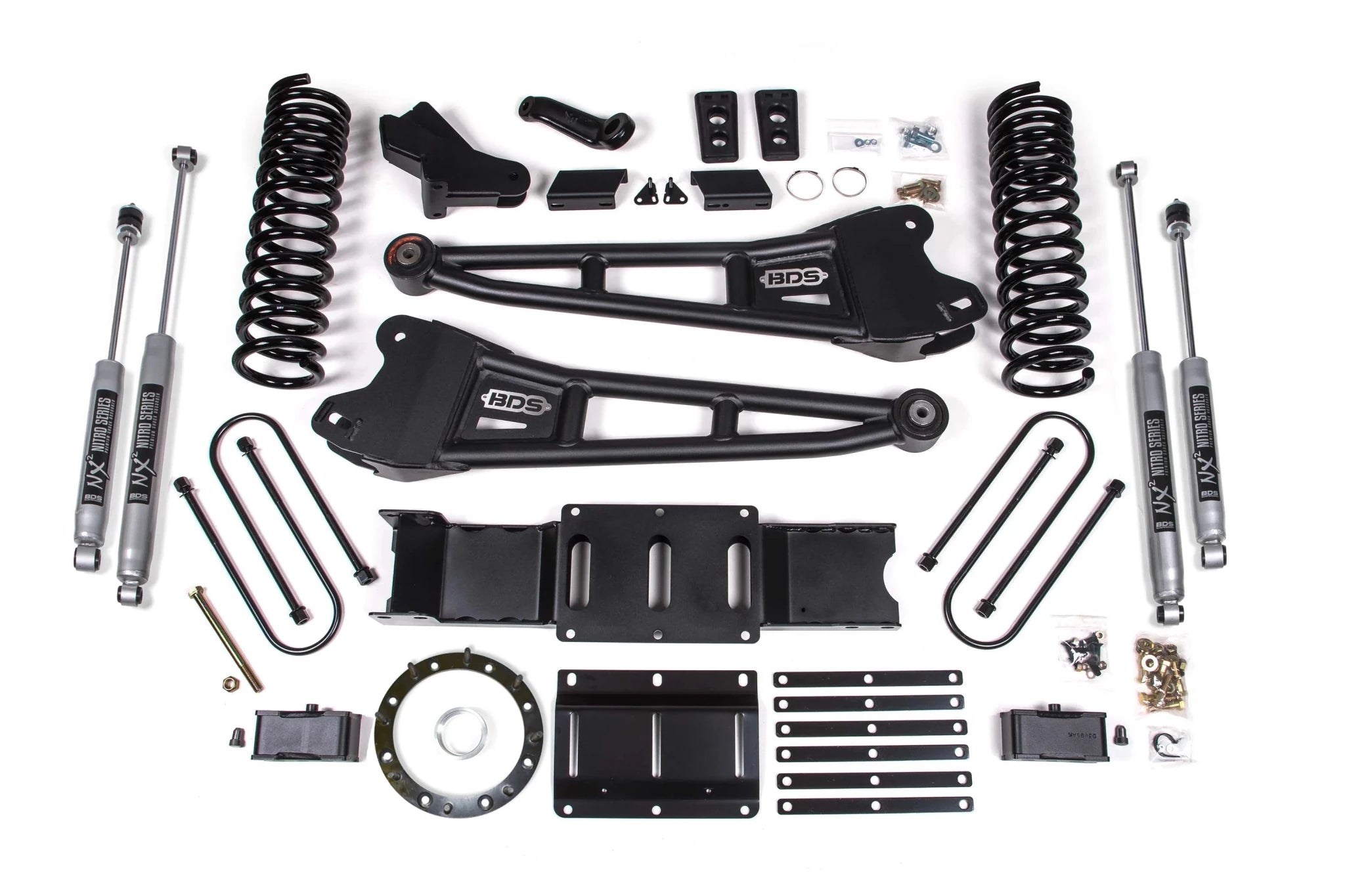 BDS Suspension 4 Inch Lift Kit w/ Radius Arm 2 Inch Rear Block (2019 - 2024 3500 Cummins 4WD) - Southern Diesel Supply
