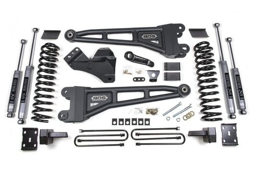 BDS Suspension 4 Inch Lift Kit w/ Radius Arm (2011-2016 6.7L Powerstroke 4WD)