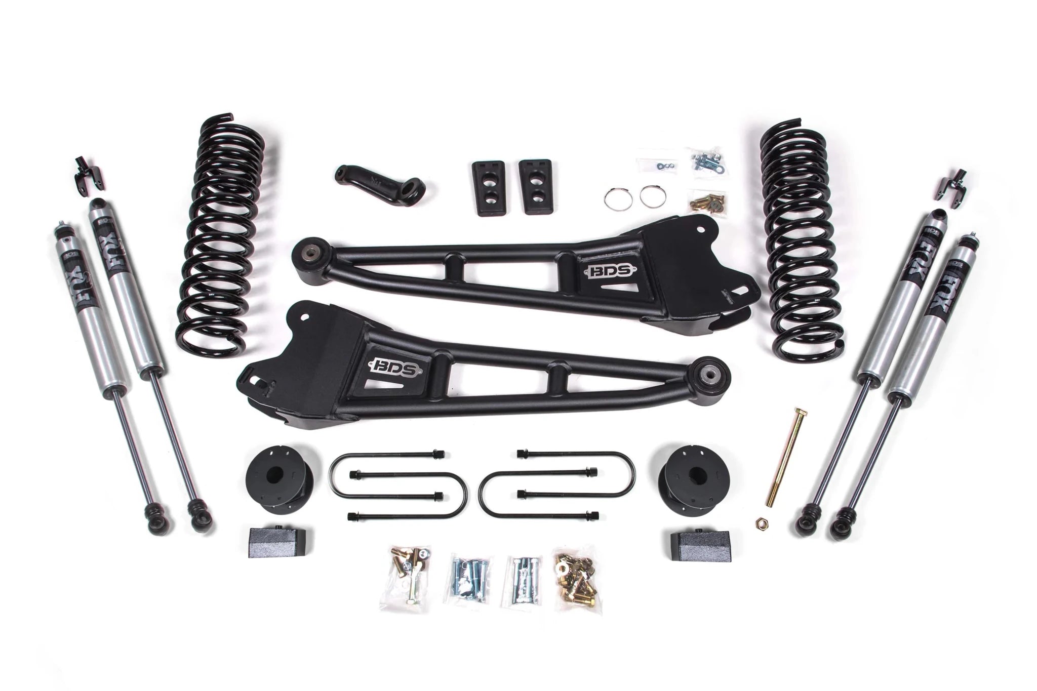 BDS Suspension 4 Inch Lift Kit w/ Radius Arm (2013 - 2018 3500 Cummins Rear Air Ride, 4WD) - Southern Diesel Supply