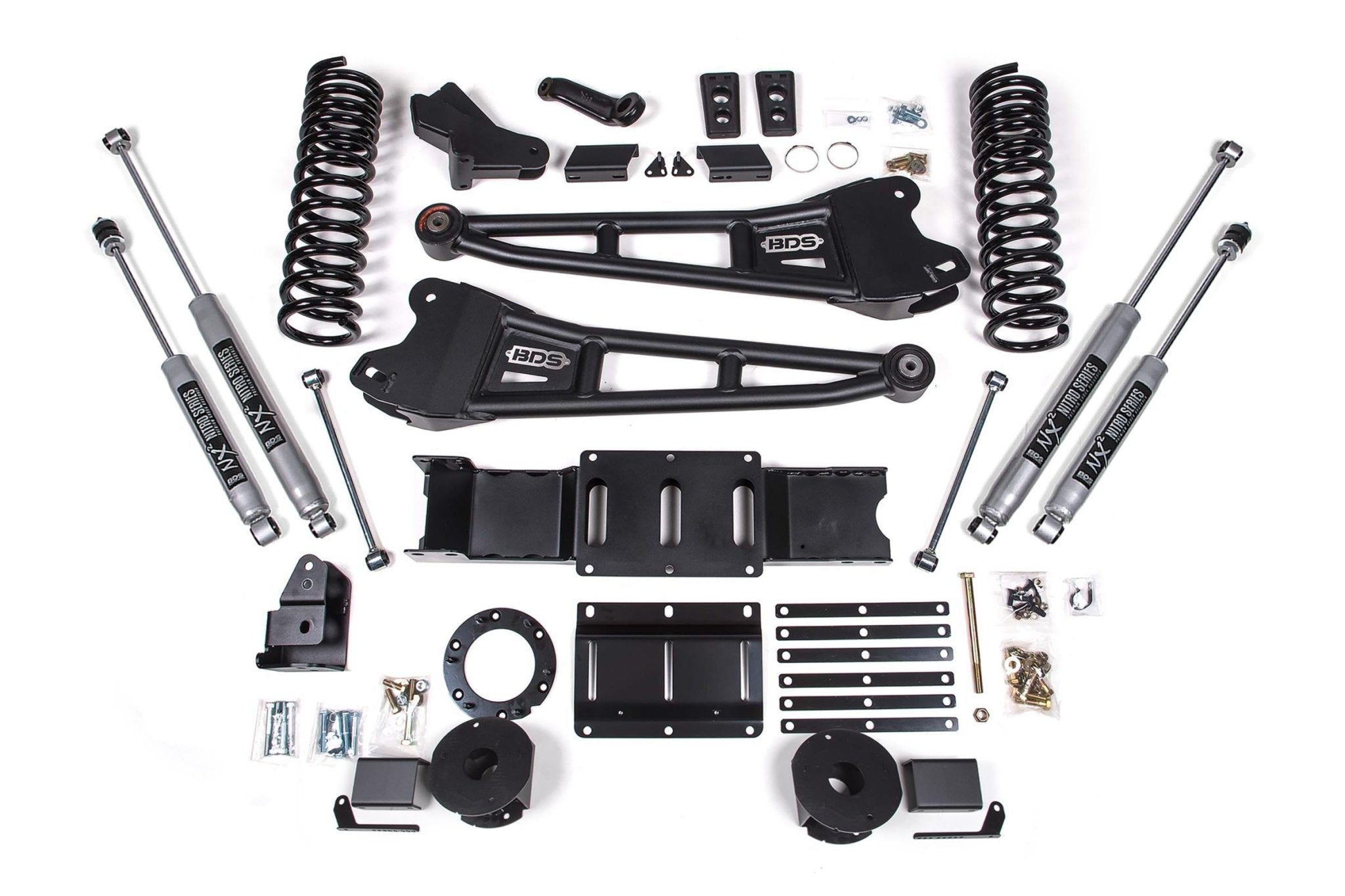 BDS Suspension 4 Inch Lift Kit w/ Radius Arm (2019 - 2024 2500 Cummins Rear Air Ride, 4WD) - Southern Diesel Supply