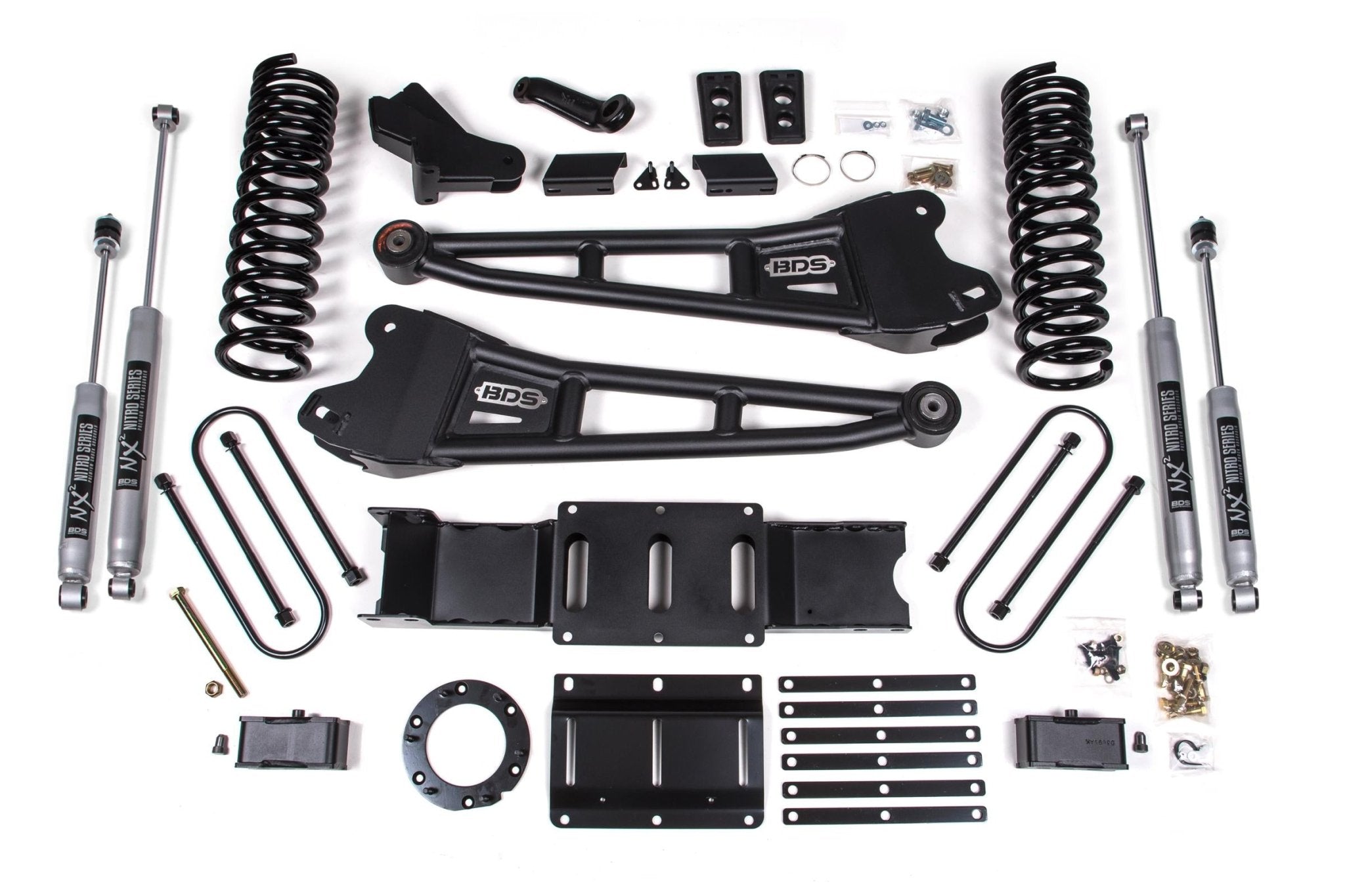 BDS Suspension 4 Inch Lift Kit w/ Radius Arm 3 Inch Rear Block (2019 - 2024 3500 Cummins 4WD) - Southern Diesel Supply