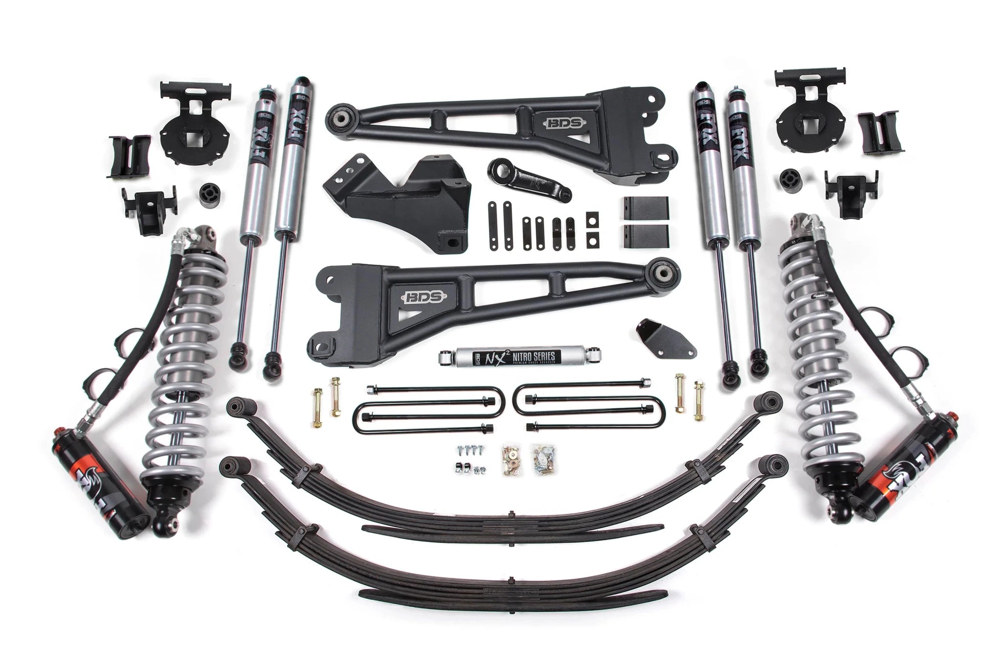 BDS Suspension 4 Inch Lift Kit w/ Radius Arm FOX 2.5 Performance Elite Coil - Over Conversion (2005 - 2007 Powerstroke 4WD) - Southern Diesel Supply