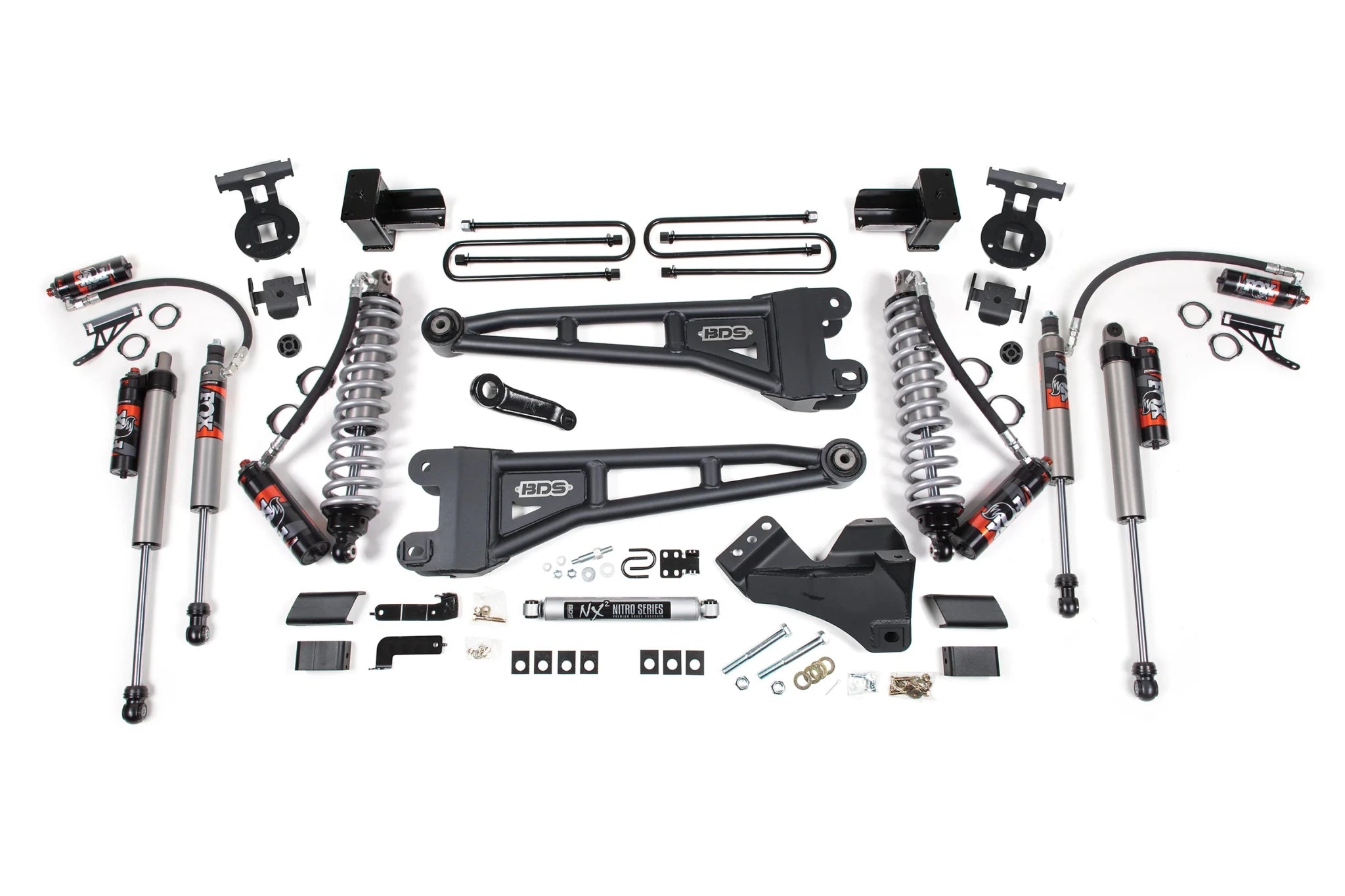 BDS Suspension 4 Inch Lift Kit w/ Radius Arm FOX 2.5 Performance Elite Coil - Over Conversion (2017 - 2019 Powerstroke DRW 4WD) - Southern Diesel Supply