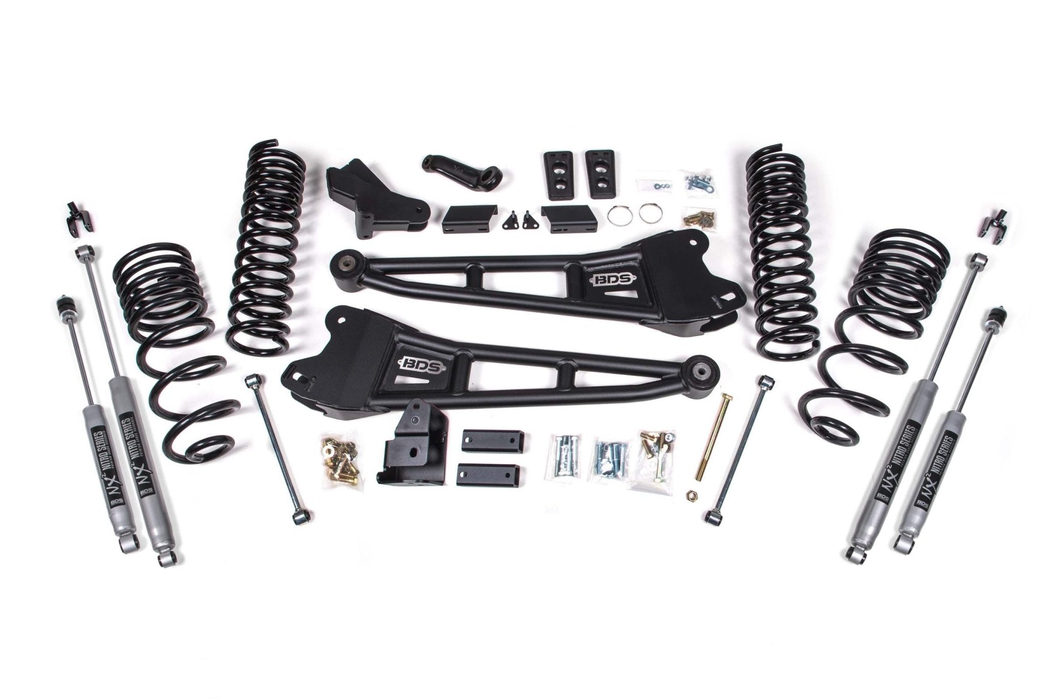 BDS Suspension 4 Inch Lift Kit w/ Radius Arm(201 - 2018 2500 Cummins 4WD) - Southern Diesel Supply