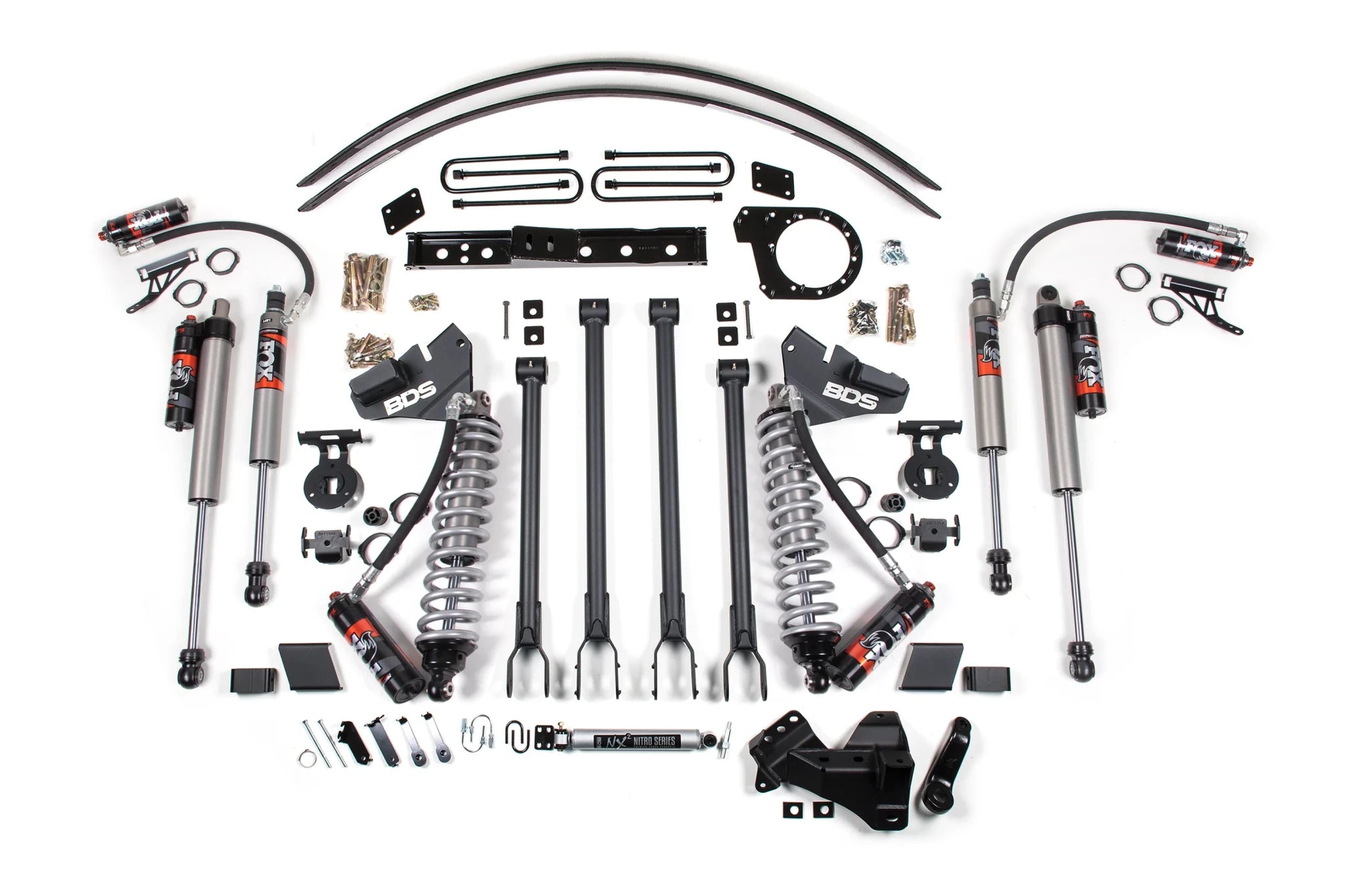 BDS Suspension 6 Inch 4 - Link Suspension Lift Kit FOX 2.5 Performance Elite Coil - Over Conversion (2017 - 2019 Powerstroke 4WD) - Southern Diesel Supply