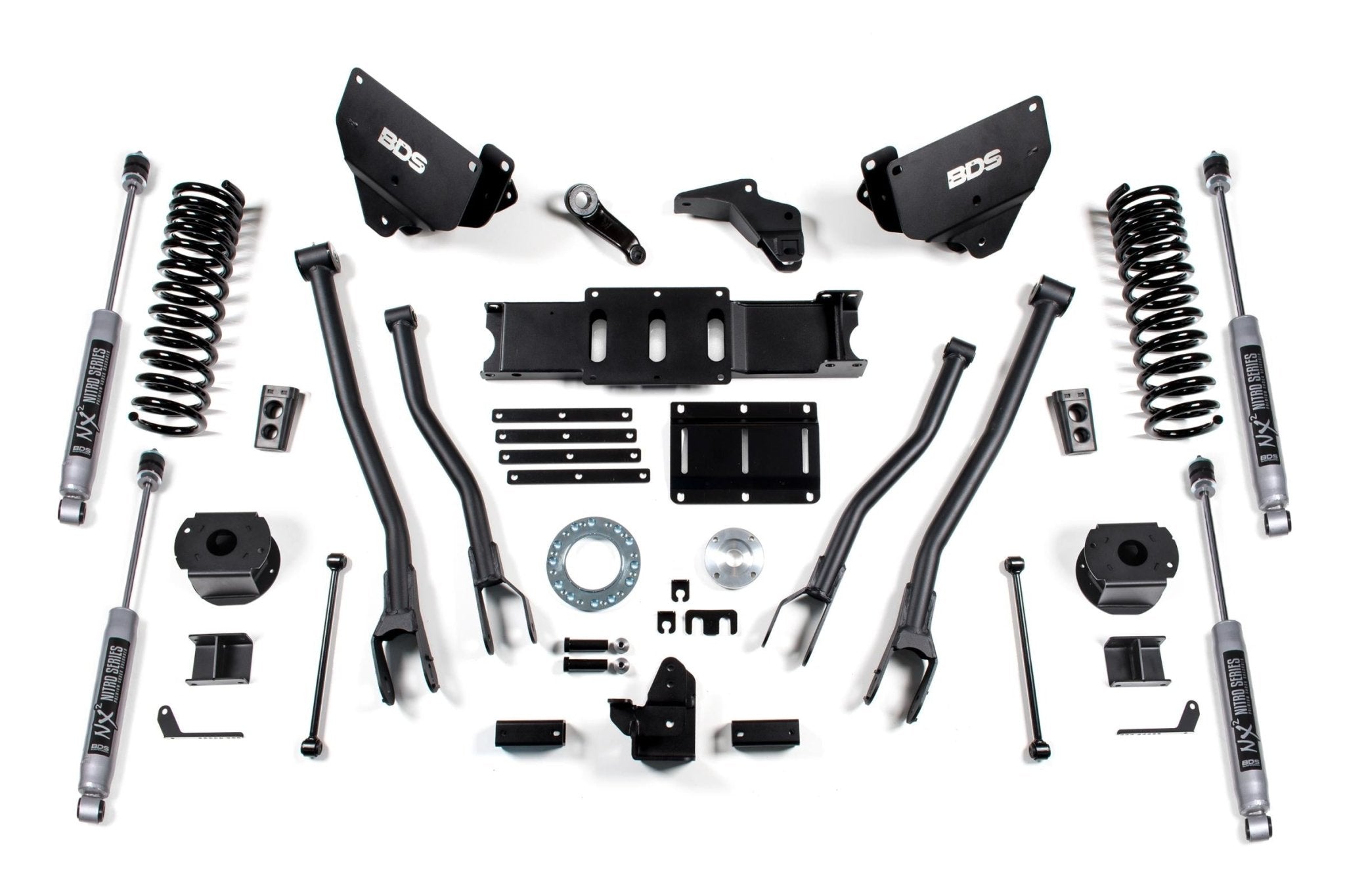 BDS Suspension 6 Inch Lift Kit w/ 4 - Link (2014 - 2018 2500 Cummins 4WD, Rear Air Ride) - Southern Diesel Supply