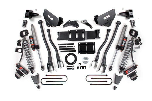 BDS Suspension 6 Inch Lift Kit w/ 4-Link FOX 2.5 Coil-Over Conversion (2013-2018 3500 6.7L Cummins 4WD)