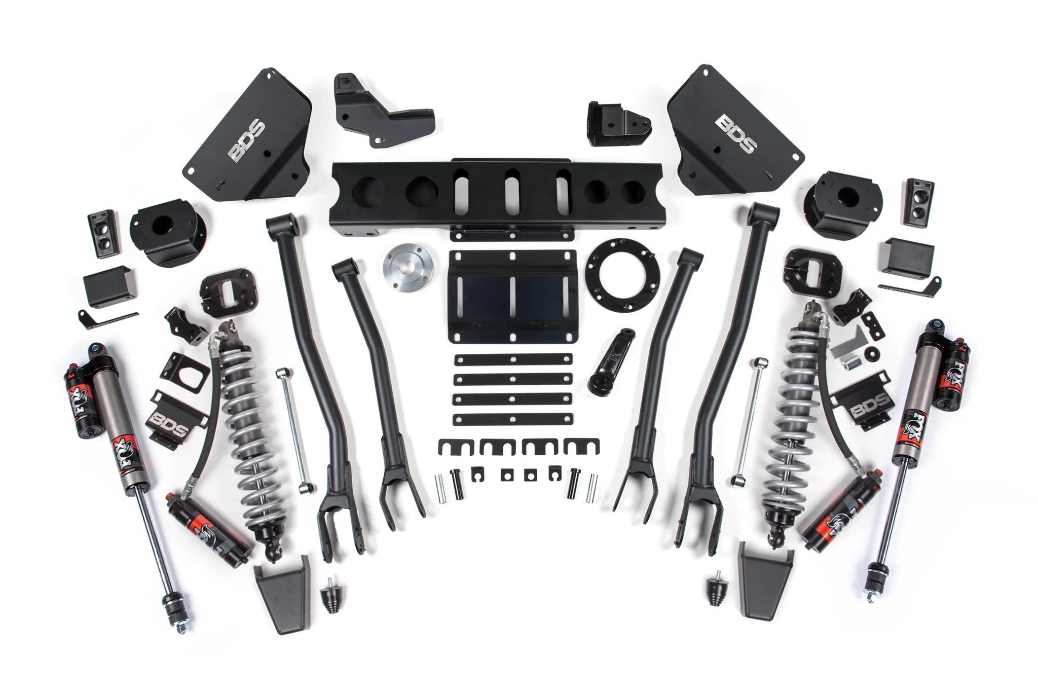 BDS Suspension 6 Inch Lift Kit w/ 4-Link FOX 2.5 Coil-Over Conversion (2014-2018 2500 6.7L Cummins 4WD) - Southern Diesel Supply