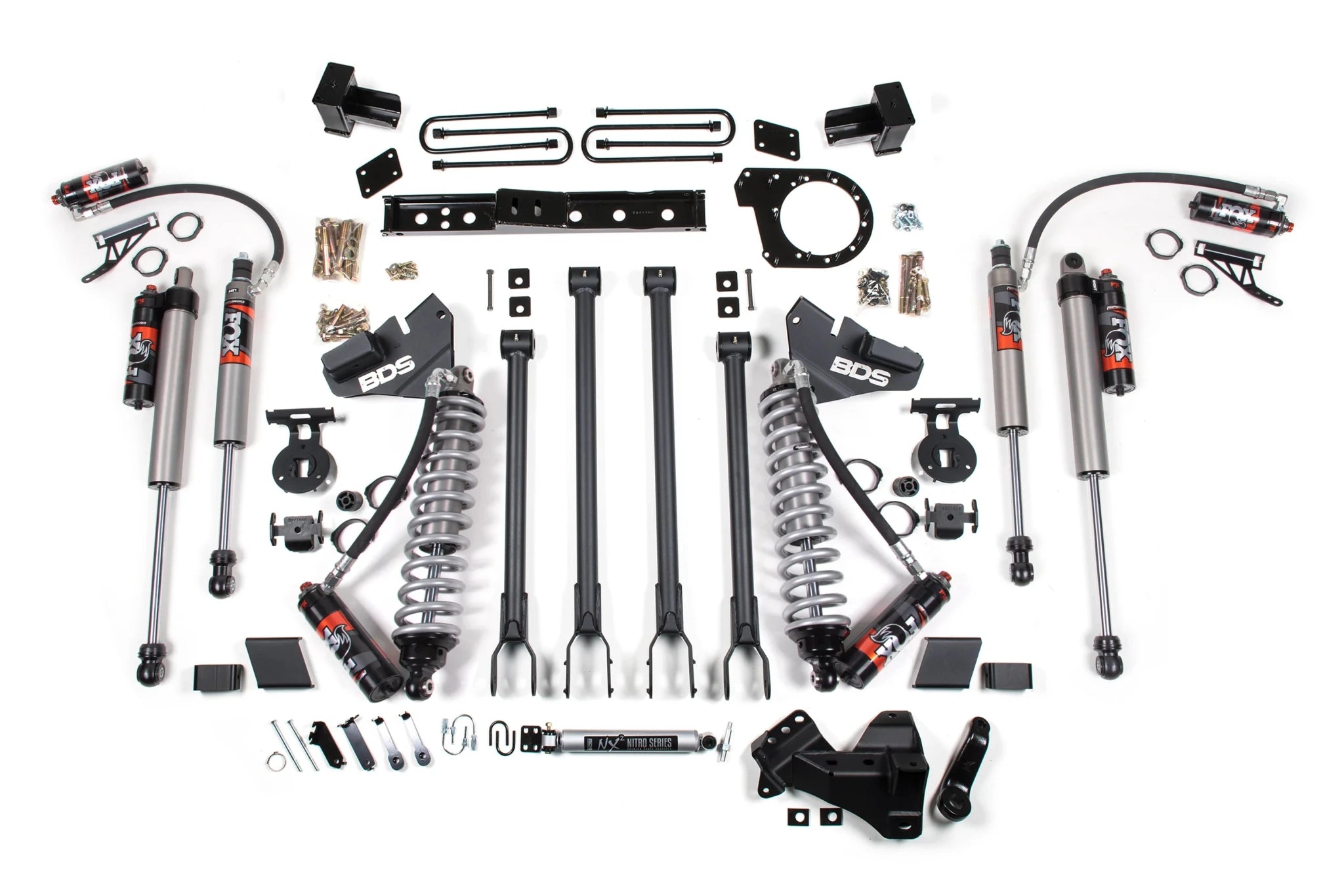 BDS Suspension 6 Inch Lift Kit w/ 4-Link FOX 2.5 Coil-Over Conversion (2020-2022 6.7L PowerStroke DRW, 4WD) - Southern Diesel Supply