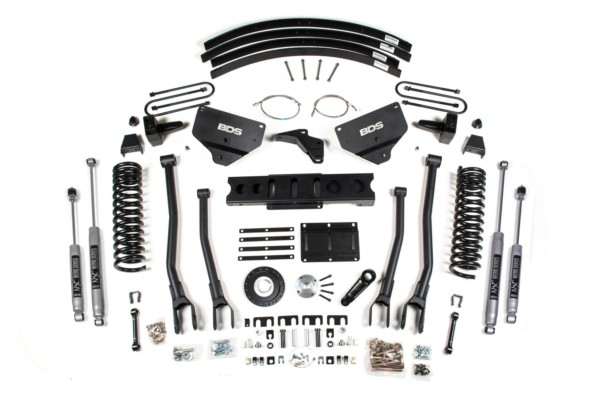 BDS Suspension 8 Inch Lift Kit w/ 4 - Link (2013 - 2018 3500 Cummins 4WD) - Southern Diesel Supply